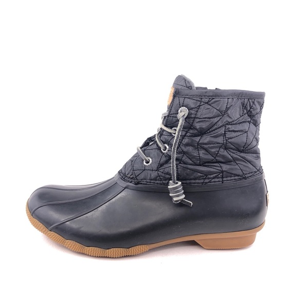 Sperry Saltwater Quilted Nylon Rain Duck Boots 9.5 - Picture 1 of 12
